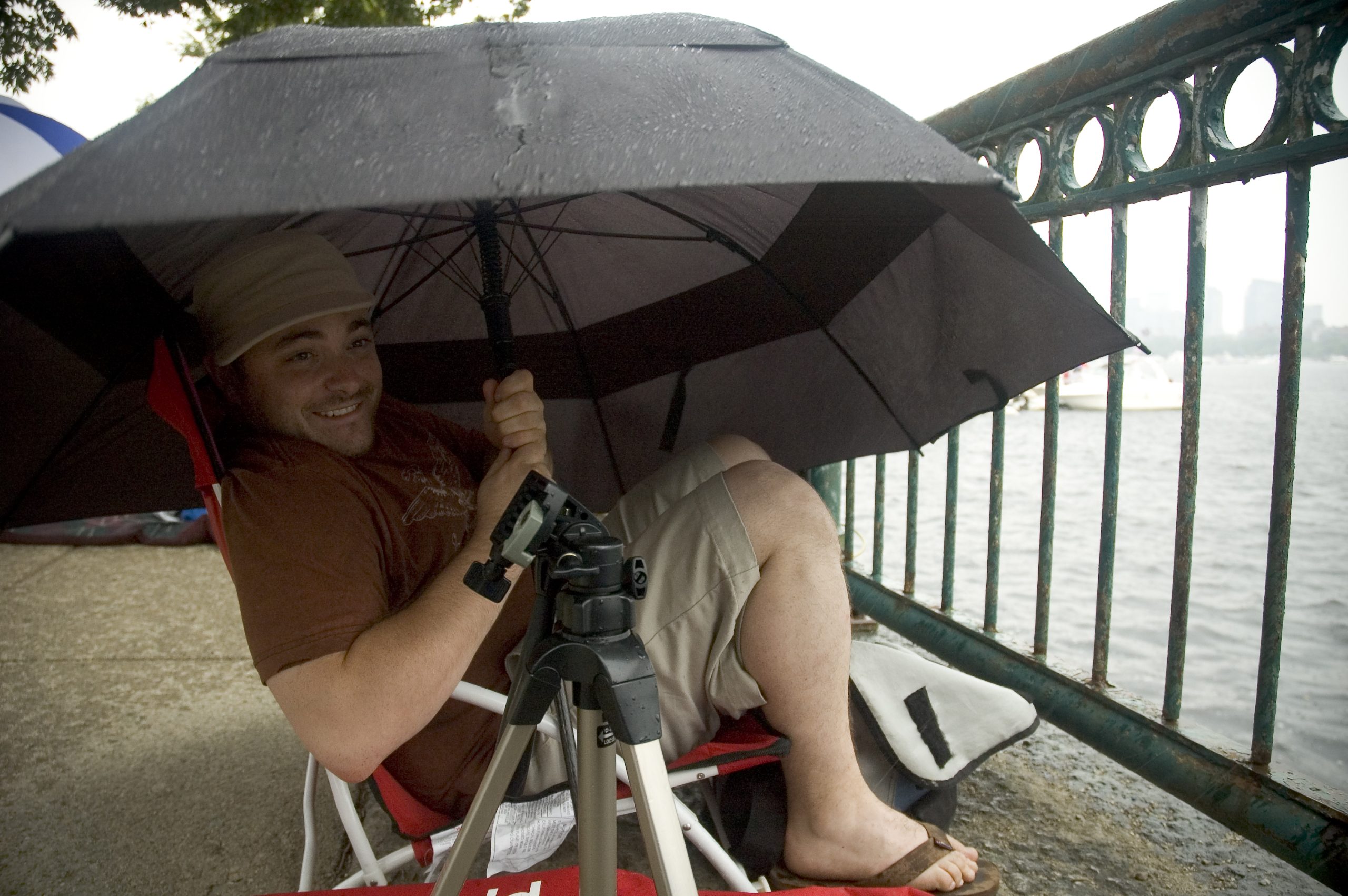 Waiting for the fireworks in boston
